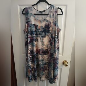 Lbisse Colourful Swing Tank Dress Tunic 2X